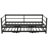 Twin Size Metal Daybed With LED And Adjustable Trundle, Pop Up Trundle, Black