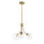 Lustre 3 lumières Meridian en laiton naturel-1023362859