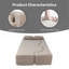 Canapé-lit pliable 2-en-1, canapé-lit convertible pliable sans os de 75 pouces, canapé-lit rembourré en mousse à mémoire de forme avec 2 coussins pour le salon-406494643