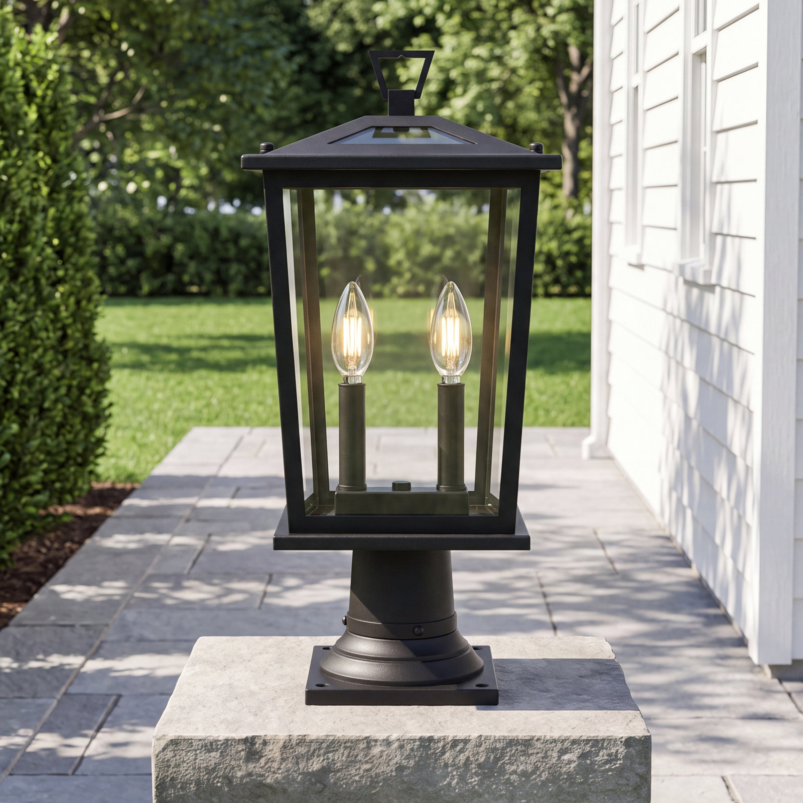 8.5" Iron Outdoor Post Light