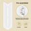 1-3/8" Thickness Solid Core White Shaker Bi-fold Door With Hardware Set For Closet-122513863