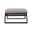2 repose-pieds - structure en aluminium, coussins bruns, polyvalents pour les coussins de maison