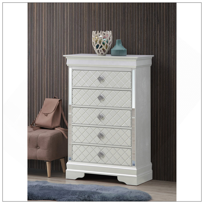 Commode Verona, champagne argenté, Champagne argenté