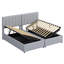 Lit plateforme tapissier avec système de rangement hydraulique-461759676