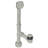14" 17 Gauge Brass Tip-Toe Bathtub Leg Drain Assembly with 2-Hole Overflow - Fully Finished-37404820