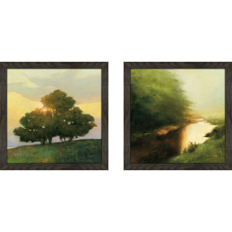 « épices tree », ensemble de 2 reproductions de peintures à l’acrylique encadrées, H 16,5 po x l 33 po, Pas de tapis