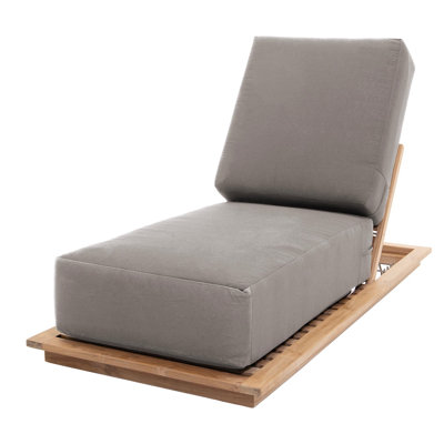 Varenna 27.5'' Outdoor Teak Chaise Lounge