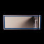 Miroir de salle de bain 118 "x 36" à DEL avec cadre en aluminium, fixation murale, brouillard, mémoire, 3 températures de couleur, gradation continue, options de salle de bain à finition or brossé, reflet transparent non faussé,