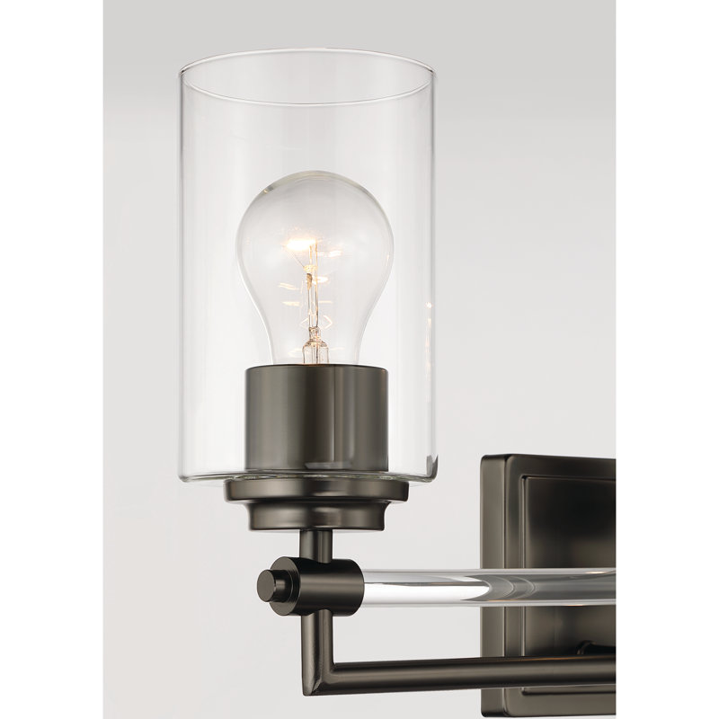 Meuble-lavabo 3 lumières Binsly, Gunmetal