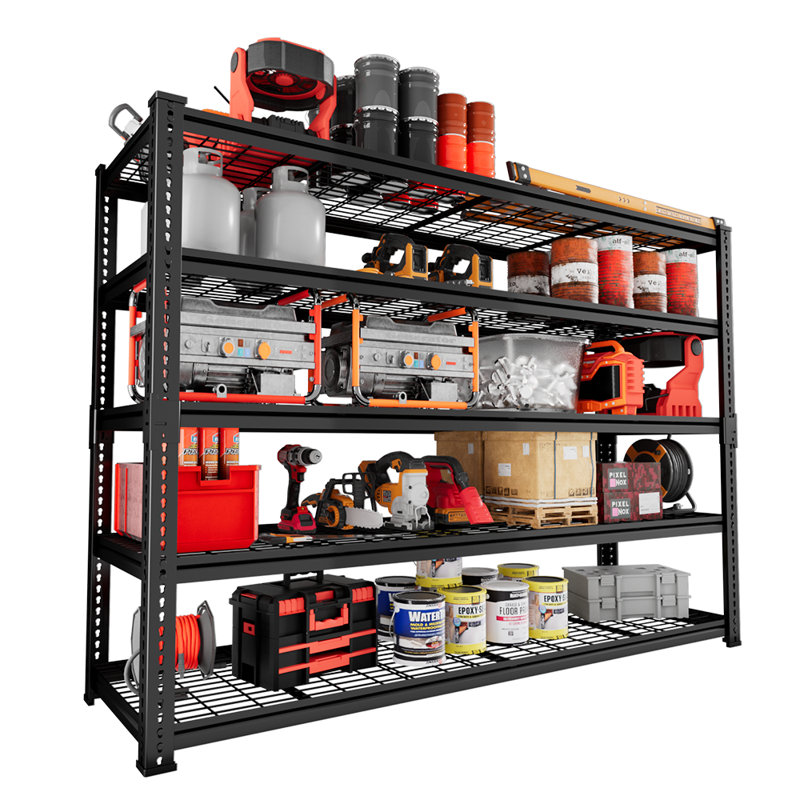 Rayonnage réglable en métal robuste Rikuto, H 78 po x l 55 po x P 24 po