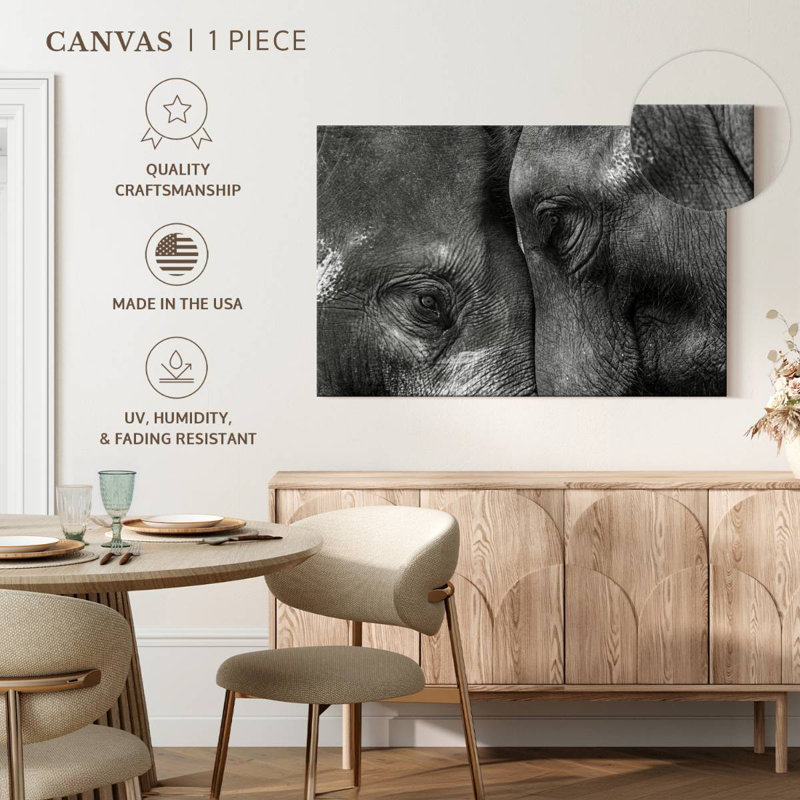 Inseparable Elephants, 32" H x 48" W