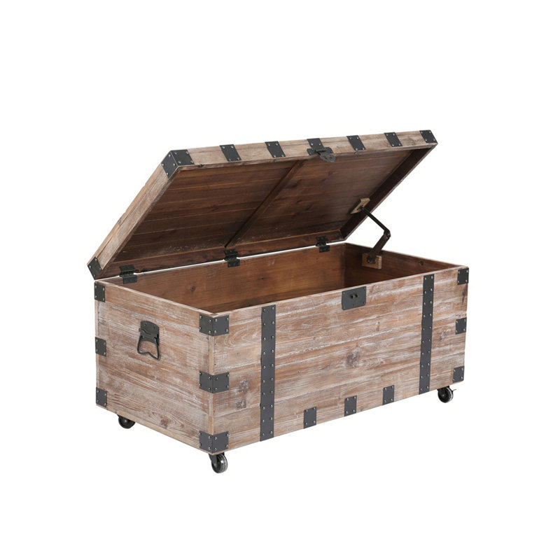 Trunk Table And Side Table, Set Of 3 Table Set