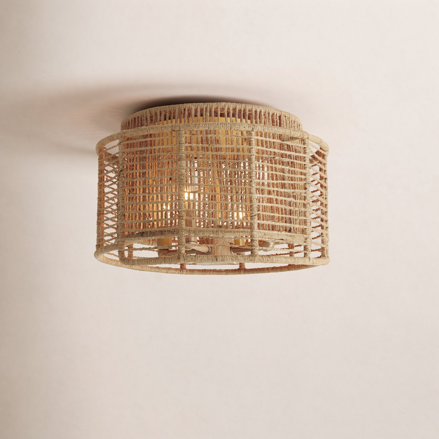 4-Light Burnished Silver Flush Mount