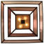 Plafonnier semi-encastré 51" unique/à plusieurs niveaux 4 lumières