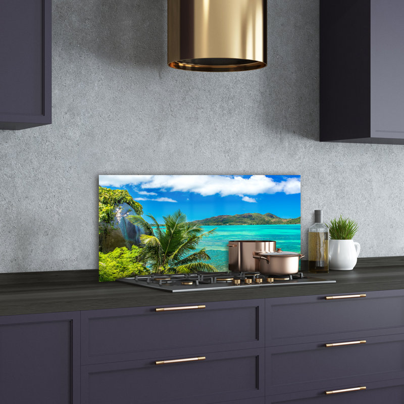 50cm W x 100cm L Glass Peel and Stick Panel