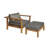 Maro Teak 4 - Person Patio Conversation Set with Cushions-36319382-36319394