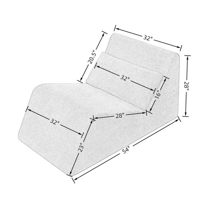 Modern Chenille Lounge Chair No Assembly Floor Lounger, Beige Chenille