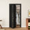 Porte pliante pliante en composite à panneau préformé noir 36 po x 80 po