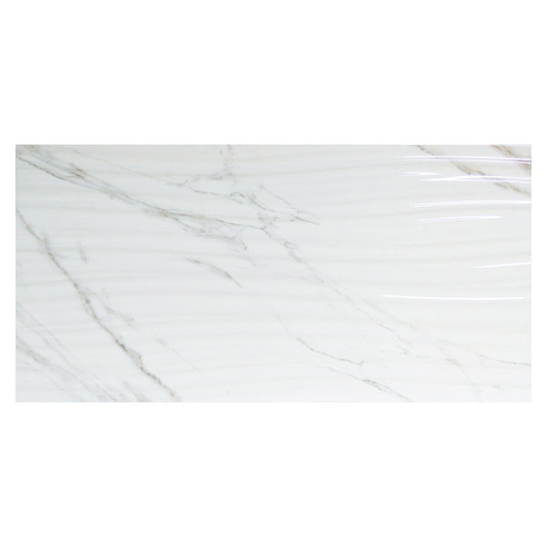 Dantilia Wave 12" x 24" 3D Textured Marble Look Wall Tile