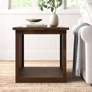 Augustinus Farmhouse 24 Inch Side Table, No Assembly Required