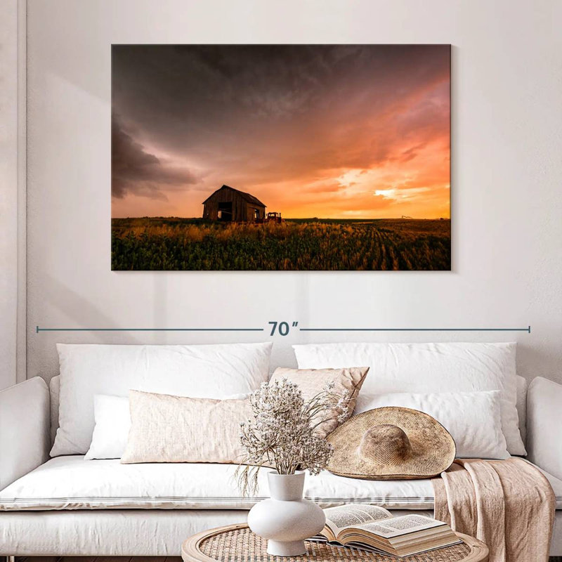Lilie Barn and Oklahoma Sunset, H 32 po x l 48 po