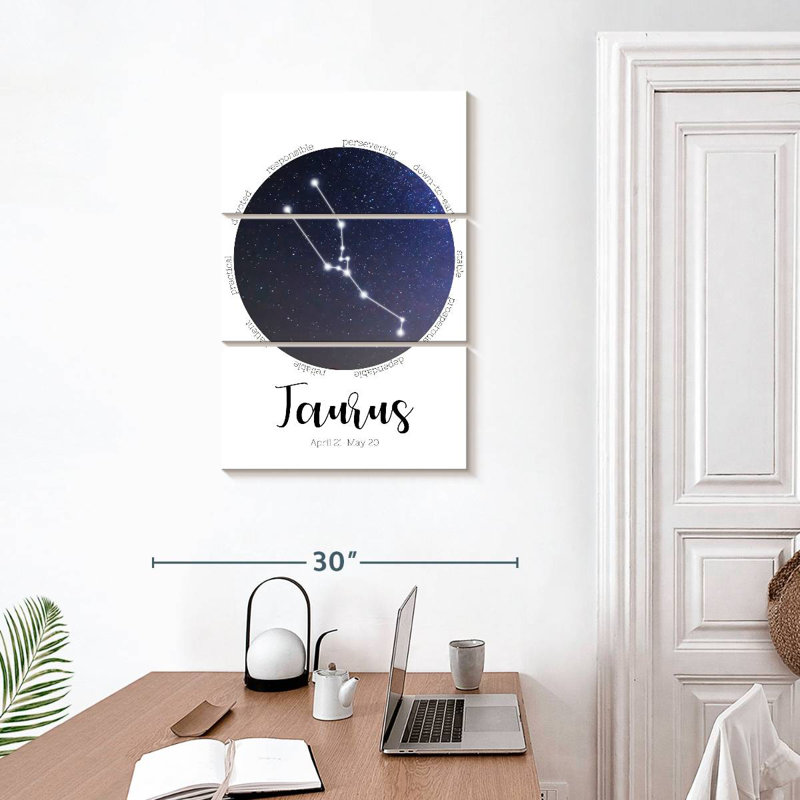 Adella Taurus Zodiac Constellation, 32" H x 20" W