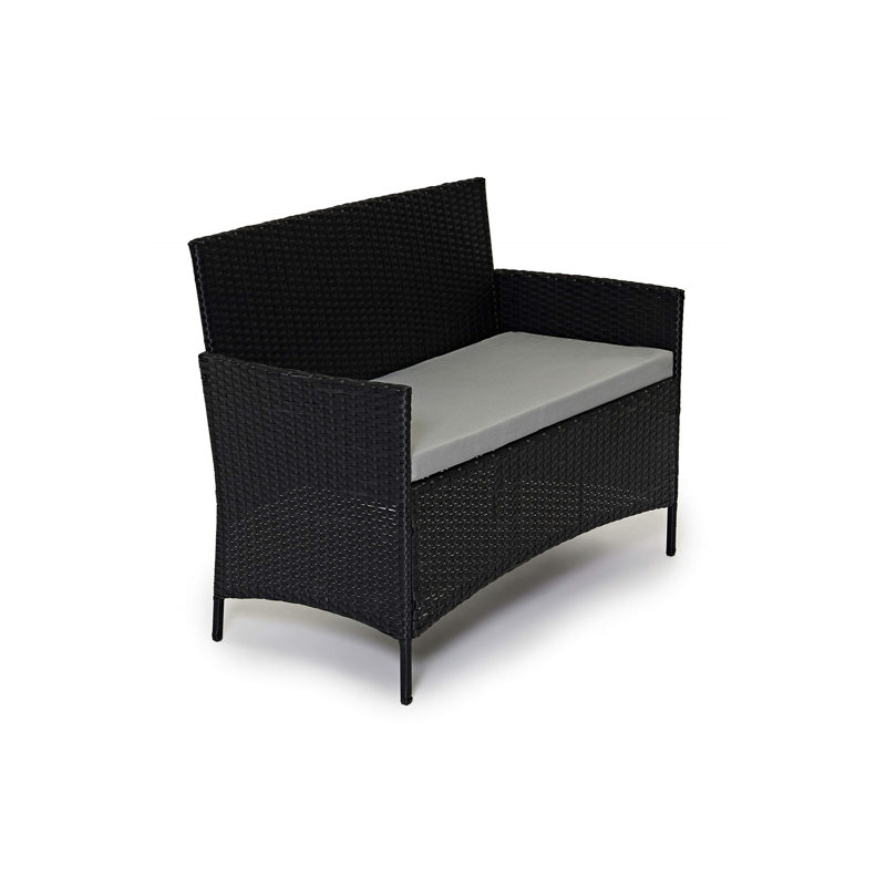 Ariel 4 - Person Wicker Patio Dining Set with Rectangular Table