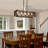 Rectangle Wood Chandelier Kitchen Lighting Fixtures,5 Lights Ceiling Hanging Pendant Lighting Farmhouse