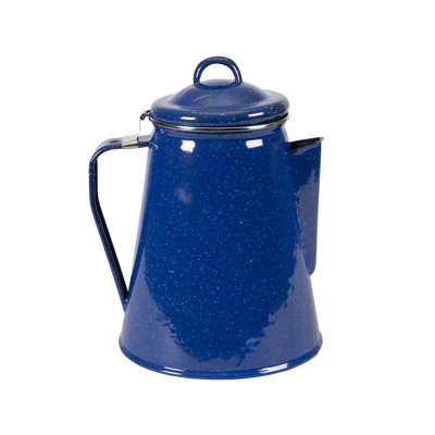 Stansport Enamel Percolator Coffee Pot 8 Cup - Blue