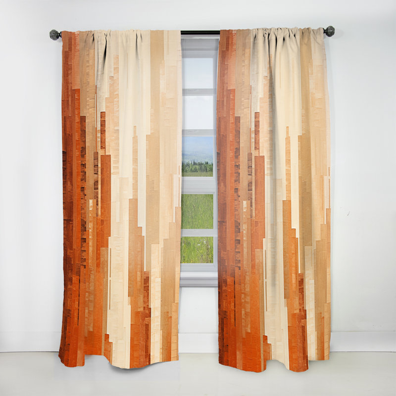 Jamya Coastal Harmony Dreamscape II - Rideau coquillage - Velours obscurcissant - 1 panneau, L 52 po x L 84 po
