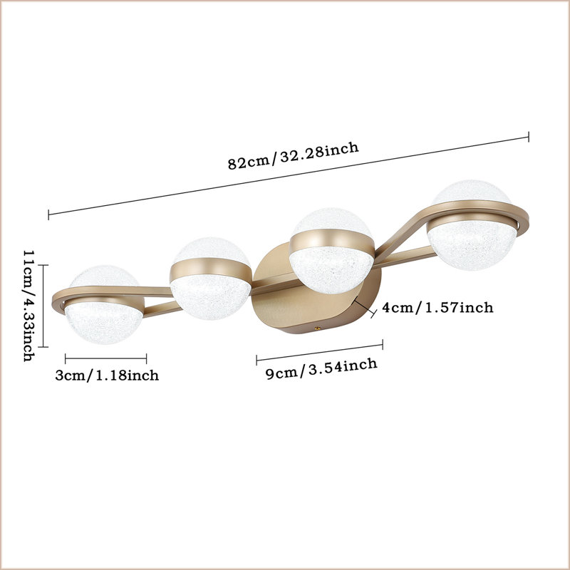 4 - Light Dimmable LED Vanity Light