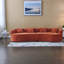 Canapé incurvé confortable en chenille, canapé moderne sans assemblage pour la maison