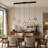 5 - Light LED Linear Glass Kitchen Island Pendant