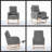 Dark Green Modern Plush Rocking Chair with Adjustable Footrest & Side Pocket — Ultimate Comfort Lounge Armchair-600402208