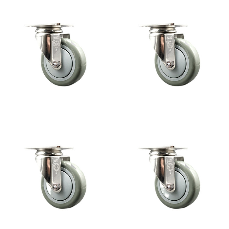 Polyurethane Casters, Red