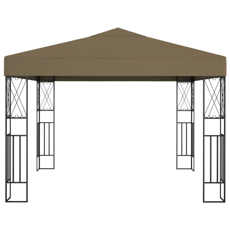 Antipas Gazebo With LED String Lights 3X3 M_12, Taupe