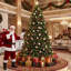 Sapin de Noël artificiel intelligent de 2,74 m (9 pi) préilluminé avec 620 lumières DEL RVB à couleurs changeantes et contrôle par application-1314091070
