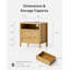 Table de chevet avec 2 tiroirs et station de charge Farmhouse-1831405373-1831405374