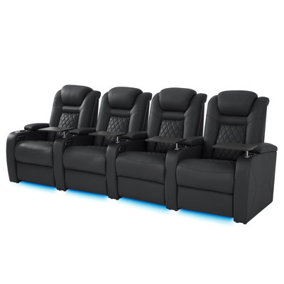 Canapé inclinable en cuir fleur avec accoudoirs à mémoire de forme Zero Gravity