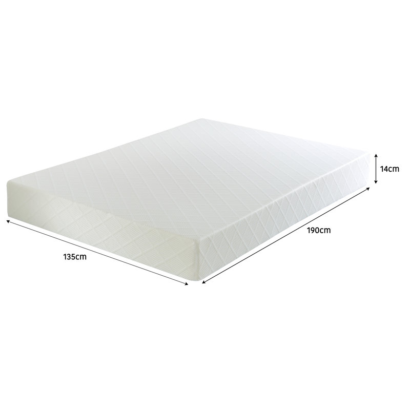 Symple Stuff Mattress, Cream, Double (4'6), Firm