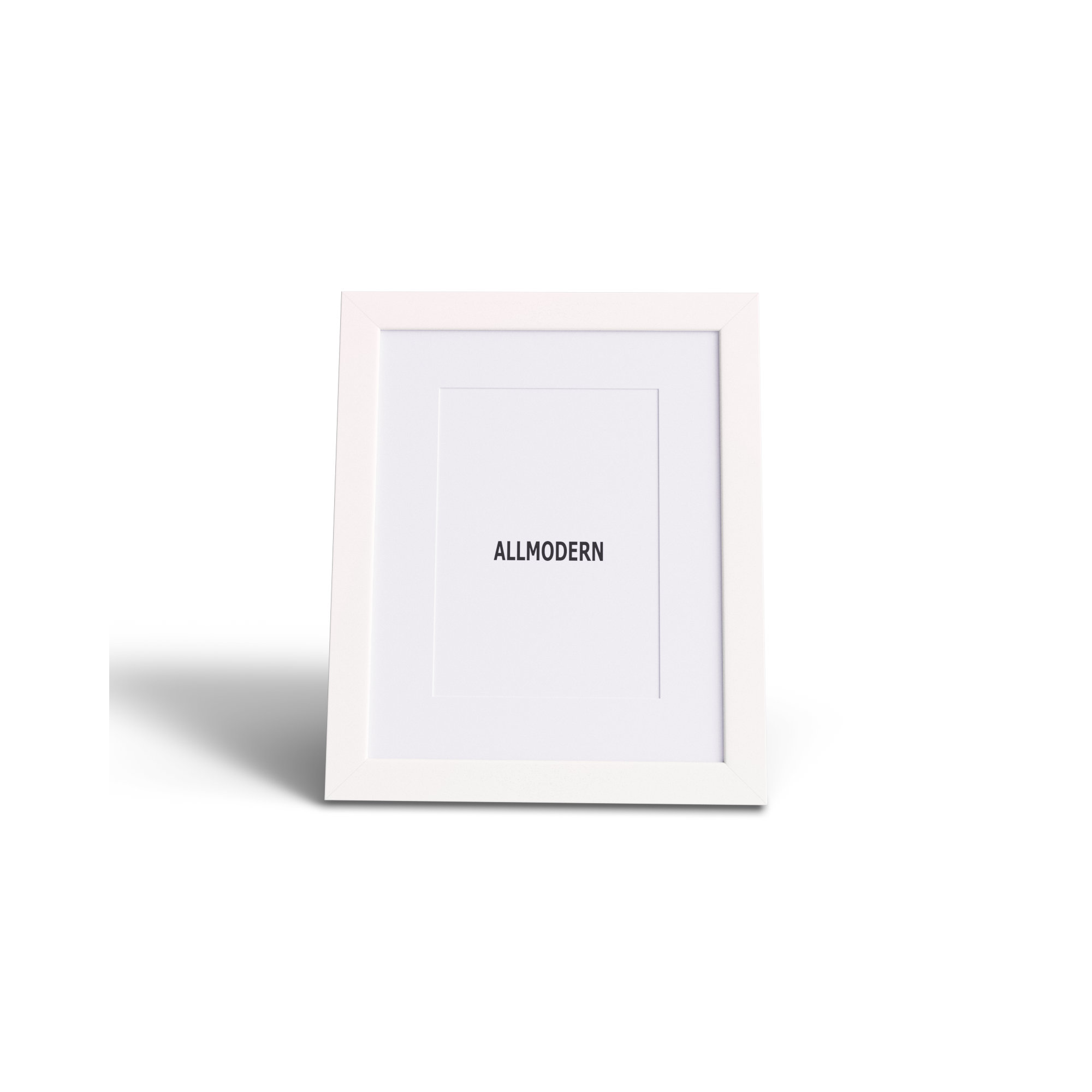Capullo Wood Matte Picture Frame with Mat, White, 5" x 7"