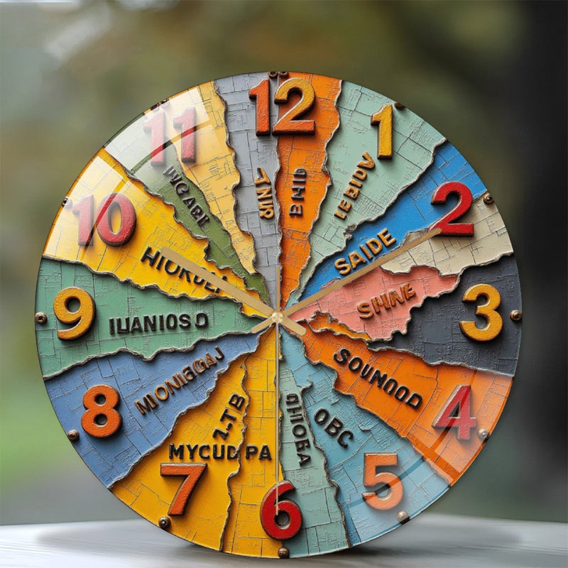 Horloge murale créative 12 po