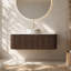 Meuble-lavabo mural 48 po avec lavabo, 2 tiroirs et lavabo rond blanc en céramique, pré-assemblé-20581203