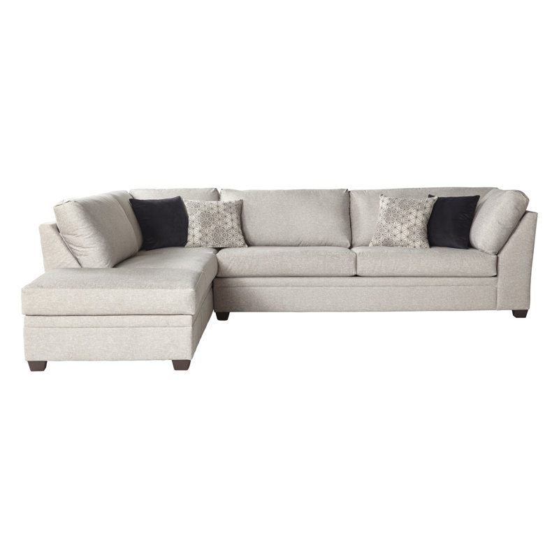 Allisson 130" Wide Sofa & Chaise, Left Hand Facing, Cement