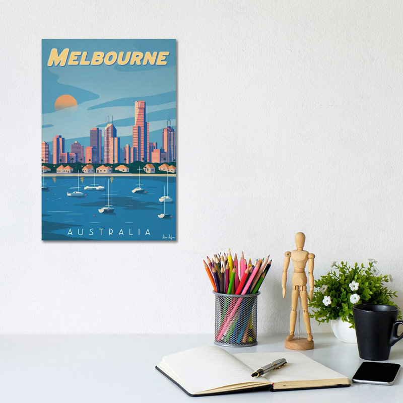 Melbourne - Wrapped Canvas Print, 20.32 cm H x 30.48 cm W