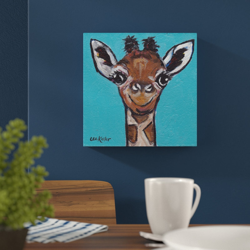 Giraffe Baby Cakes by Lee Keller - Wrapped Canvas Painting, 30cm H x 30cm W