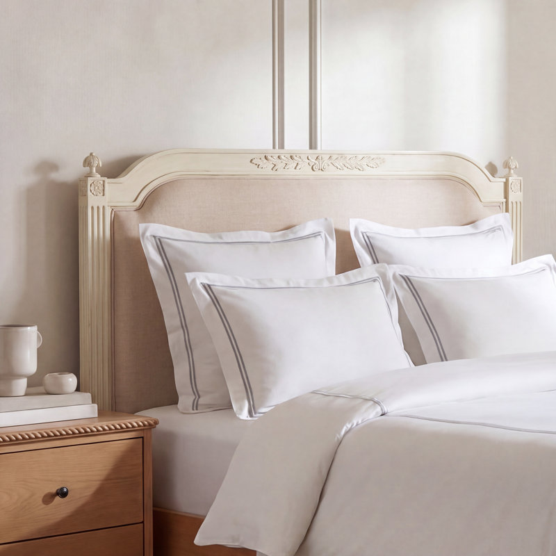 Arine Upholstered Headboard, Antique Beige/Taupe, Queen