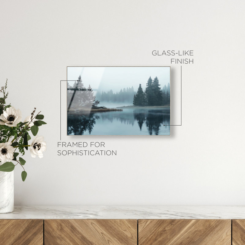 Morning Lake II Print, 31" H x 46" W, Silver Floater Frame