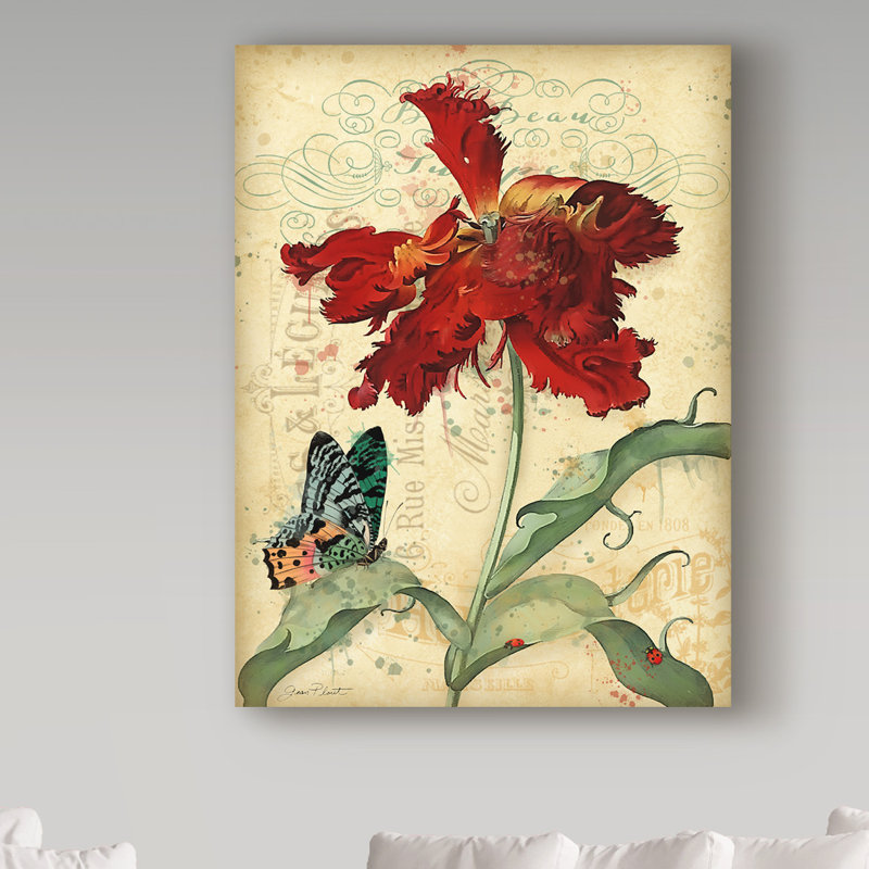 «French Florals 1» par Deagen, impression sur toile tendue, H 47 po x l 35 po x P 2 po