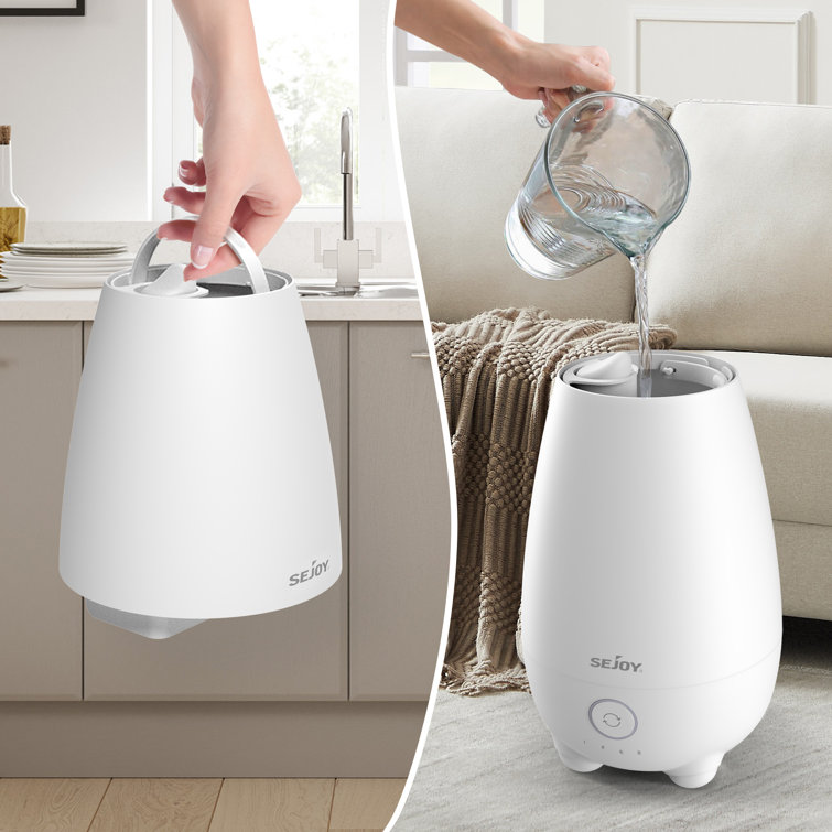 SEJOY Ultrasonic Humidifier for Plants,5L Large Capacity,Cool Mist,Remote  Control,Auto Shut-off,White & Reviews